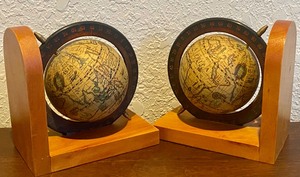 Pair of Globe Figurine Bookends