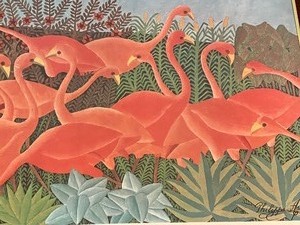 Framed Haitian Art Exhibition Poster