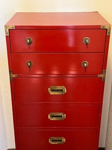 Vintage Red Chest of Drawers