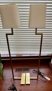 Pair of Lovely Floor Lamps by Robert Abbey, Inc