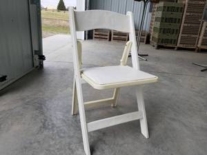 lot 137 image: Lot of (10) Padded Resin Garden Folding Chairs