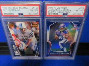 lot 12 image: 2 PSA GRADED CARDS MANNING AND MATTISON
