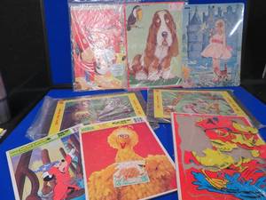 lot 79 image: 9 VINTAGE CHILDRENS PUZZLES