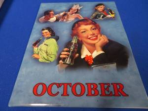 lot 81 image: OCTOBER COCA-COLA 50S PERPETUAL CALENDAR