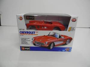 BURAGO 124 SCALE - 1957 CHEVROLET CORVETTE DAYTONA BEACH METAL BODY KIT - NEW IN BOX - AWESOME PIECE - SEE PICTURES