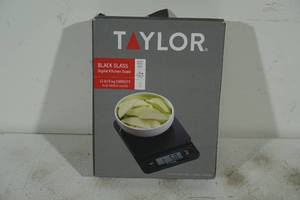lot 75 image: Taylor Black Glass Digital Food Scale