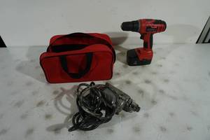 lot 81 image: Vintage Metal Corded Mall Drill, Tool Shop 18V Cordless Drill