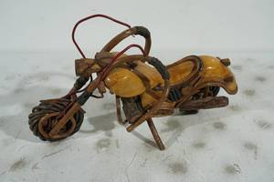 lot 86 image: Highly Detailed Wood Motorcycle