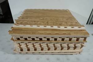 lot 99 image: Padded Interlocking Wood Grain Panels