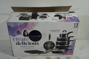 lot 11 image: Rachel Ray Create Delicious 13 Piece Cookware Set