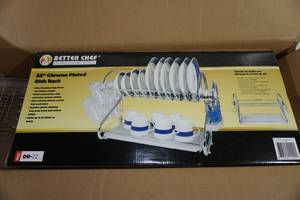 lot 33 image: NEW Better Chef 22 Chrome Plated Dish Rack