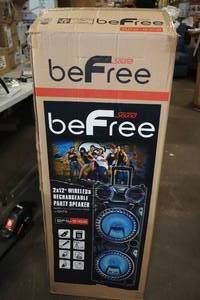 lot 181 image: BeFree BFS-9160 2x12 Wireless Rechargeable Party Speaker - Damaged but Works