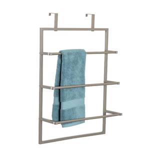 lot 165 image: Honey Can Do 3 Tier Over the Door Bathroom Towel Rack