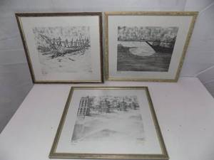 Set of 3 Framed Pictures From (Dubai)