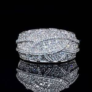 lot 42 image: Elegance Redefined 0.94ctw Diamond Pave Dome Shaped Woven Estate Ring in 14k White Gold $2780 Retail VIDEO