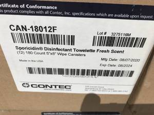 Lot of Disinfectant Towelettes