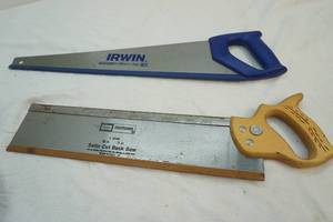lot 7 image: Irwin saw and Satin-cut back saw