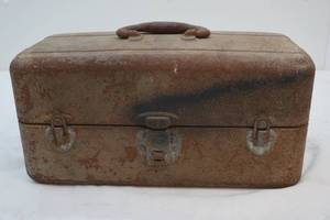 lot 29 image: tackle box with electrical items inside