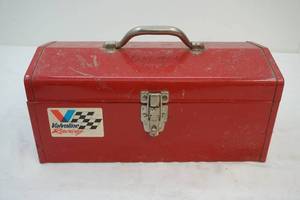 lot 54 image: tool box with grinding tools inside