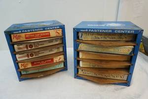 lot 55 image: metal fastener containers