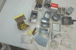 lot 166 image: electrical and wiring items