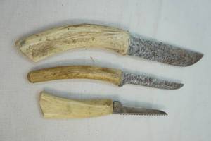 lot 224 image: antler handle knives