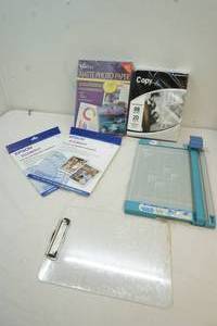lot 283 image: photo and copy paper, paper cutter