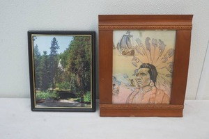 lot 355 image: Native American framed watercolor