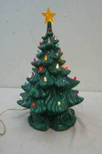 lot 358 image: ceramic lighted Christmas Tree