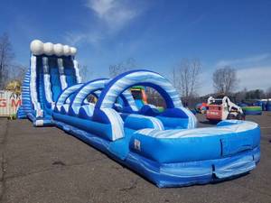 24 Blue Crush Water Dual Lane Water Slide with 30 Flip n Slide