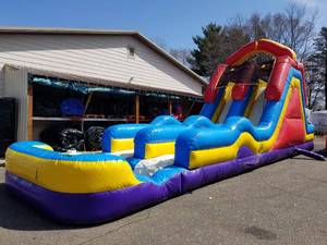 19 Monster Splash 2 Lane Water Slide with Pool