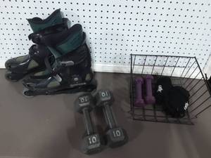 Hand Weights (10 Lb. & Other), Roller Blades (Size 10)