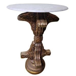 Vintage Italian Marble Top Brass Base Pedestal (Resale Value $149 - $290)