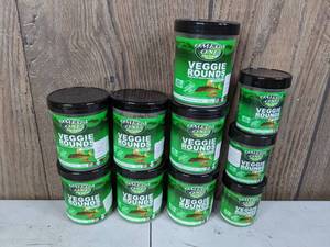 lot 717 image: New Set of (10) Omega One Whole Seafood Protein Veggie Rounds in 2oz & 4oz
