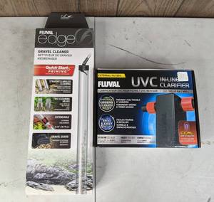 lot 671 image: New Fluval UVC In-Line Clarifier & New Fluval Edge Gravel Cleaner