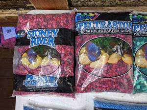 lot 333 image: Spectrastone Premium Aquarium Miscellaneous Colored Gravel -  9 - 5 lb  bags