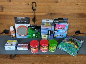 lot 28 image: NEW Aquarium Starter Health & Food Kit API, ICH-X, Chemiclean, Aquatop, Fluval, & More