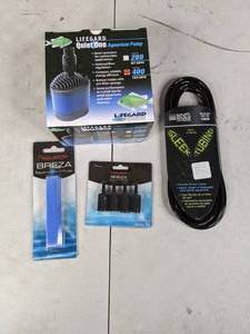 lot 393 image: NEW Aquatop Breza Aquarium Diffusers, Lees Aquarium Sleek Tubing & Lifegard Quiet One Aquarium Pump