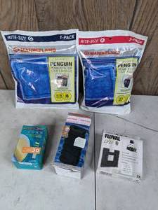 lot 293 image: NEW Aquarium Foam PadsFilters and Filter Cartridges (Fluvial Chi, Marineland, AquaClear)