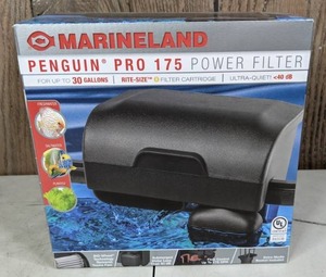 lot 175 image: NEW Marineland 175 Penguin PRO Power Filter, Multi-Stage Aquarium Filtration