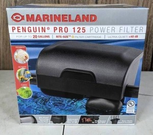 lot 177 image: NEW Marineland 125 Penguin PRO Power Filter, Multi-Stage Aquarium Filtration