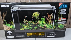 lot 192 image: NEW Fluval 5 Gallon Spec Aquarium Kit, Black