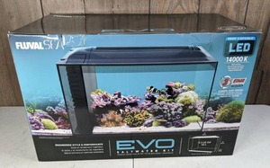lot 159 image: NEW Fluval 13.5 Gallon Evo XII Marine Aquarium Kit