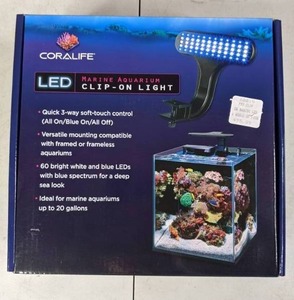 lot 164 image: NEW Coralife Marine Aquarium Clip-On LED Fixture
