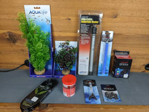 lot 22 image: NEW 20-50 Gallon Aquarium Starter Kit Agualife, Aquatop, Lifegard, Omega One, & More