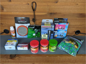lot 29 image: NEW Aquarium Starter Health & Food Kit API, ICH-X, Chemiclean, Aquatop, Fluval, & More