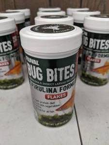 lot 464 image: NEW Set of (10) Fluval Bug Bite Spirulina Formula Flakes