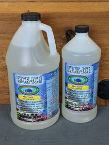 lot 619 image: NEW Two Bottles of Ruby Reef Kick-Ich (32 oz. & 64 oz.)