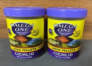 lot 560 image: 2 NEW Containers of Omega One Cichlid Large Pellets