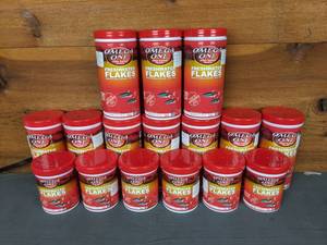 lot 589 image: NEW Omega One Freshwater Flakes, Ten 2.2 oz. Containers, Six 1 oz. Containers